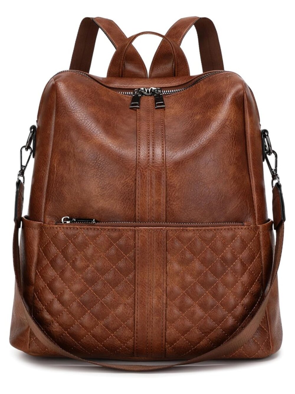 Faux Leather Fashion Backpack Purse Vegan Leather Women's Travel Daypack